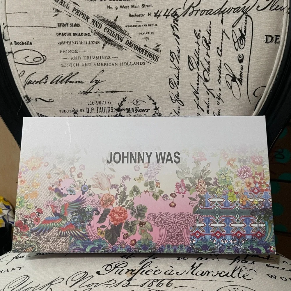 NEW JOHNNY WAS GREY Purple SCARF $110 Floral Print Tassels 100% Silk